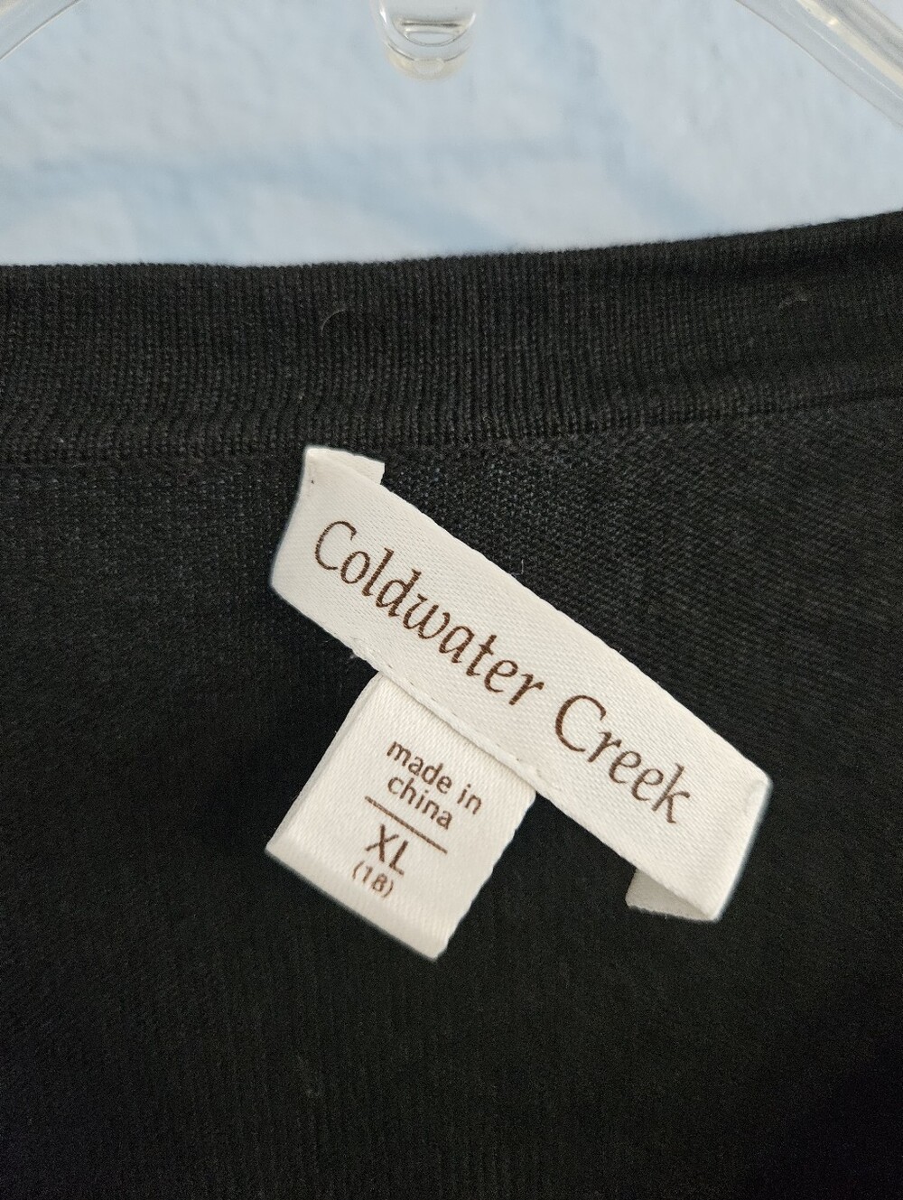 Coldwater Creek Black Button-Front Knit Cardigan - Picture 4 of 5